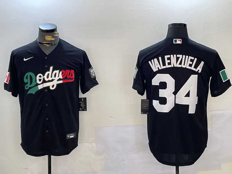 Men's Los Angeles Dodgers #34 Toro Valenzuela Black Mexico 2024 World Series Cool Base Stitched Baseball Jersey,We sell and wholesale Men's Los Angeles Dodgers #34 Toro Valenzuela Black Mexico 2024 World Series Cool Base Stitched Baseball Jersey on line form chian!